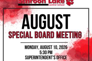 August SPECIAL Board meeting